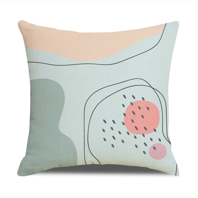 Модерна семпла геометрична абстрактна илюстрация ленена калъфка за възглавница 2023 Нова калъфка за възглавница за домашен диван калъфка за възглавница