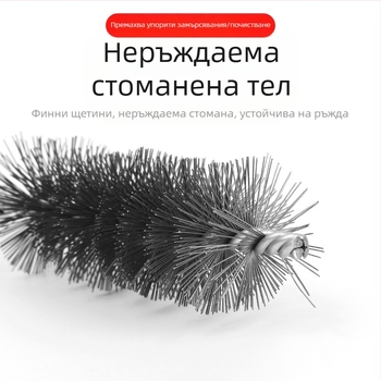 Електрическа четка за тръби, телена четка, глава, почистване на вътрешни отвори на тръби, премахване на ръжда, почистване на мустаци от неръждаема стомана, индустриална четка за почистване