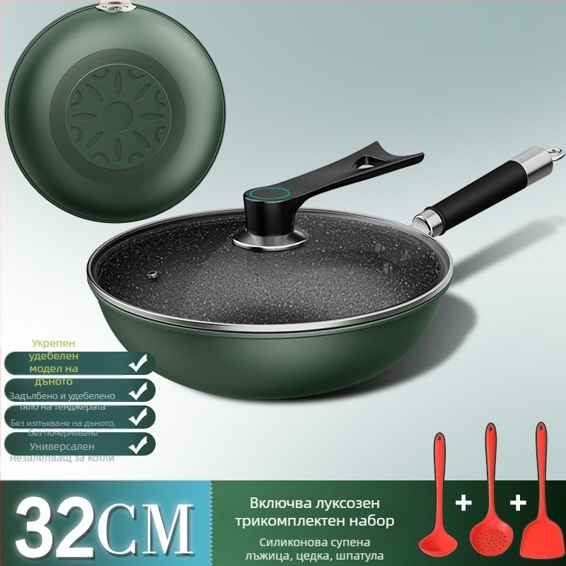 Фабрика Директни продажби домакински maifan каменен параход уок домакински плосък незалепващ тиган печка универсална неплъзгаща се дръжка на едро