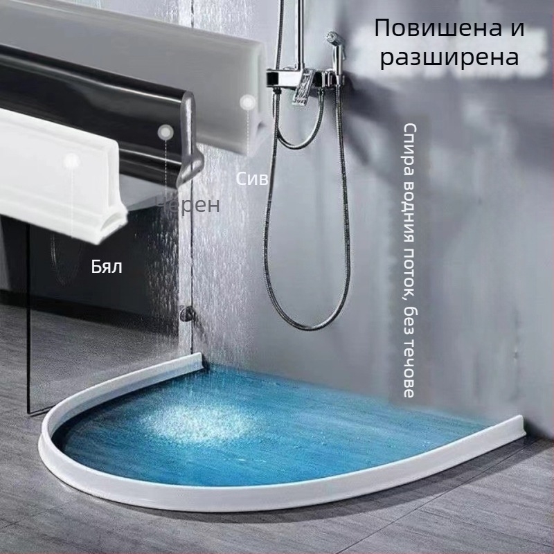 Силиконова водозадържаща лента за плотове за мивка, самозалепваща се L-образна водопреградна бариера за кухненски фуги, водозадържаща лента за баня, самозалепваща се