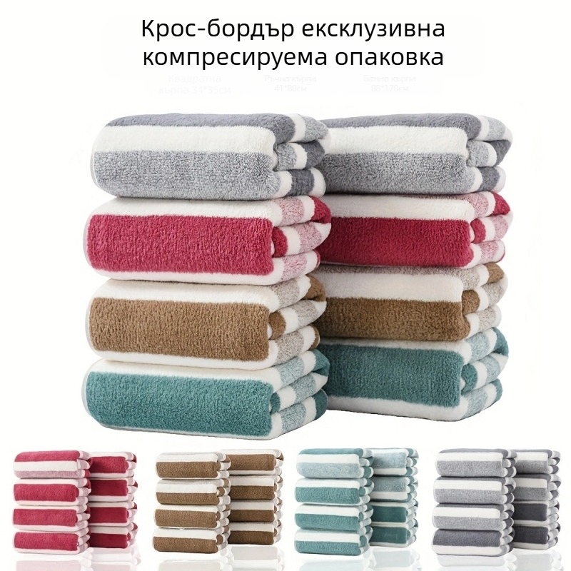 Външна търговия през граница специална коралова кърпа за баня квадратна кърпа на едро, увеличаване на дебели меки абсорбиращи власинки, безплатен подарък