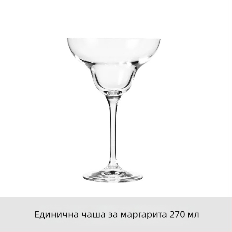 Комплект от 6 чаши за вино от вносно безоловно кристално стъкло Krosno, широко гърло, за бар, за коктейли и сок
