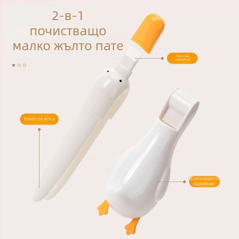 Сладка щипка за коса с пате, за стена в банята, за съхранение, две в едно, лъжичка за почистване на уста, петна, подов канал, мивка, четка за тоалетна