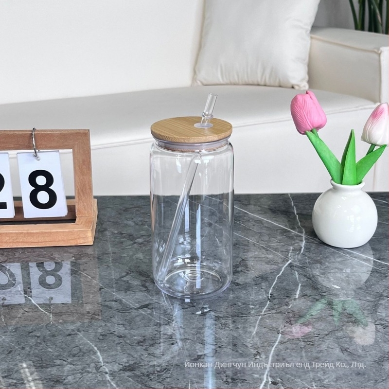 2024 Експлозивна пластмасова вендуза от 16 унции, екологична акрилна желеобразна чаша Mason, пластмасова чаша на едро