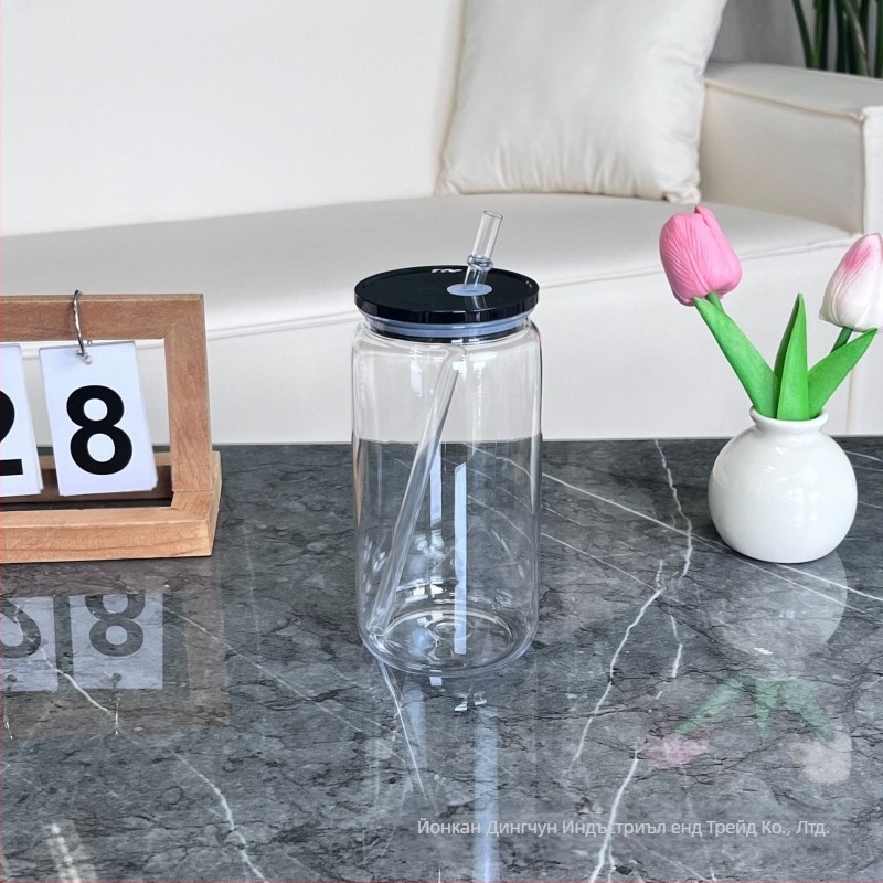 2024 Експлозивна пластмасова вендуза от 16 унции, екологична акрилна желеобразна чаша Mason, пластмасова чаша на едро