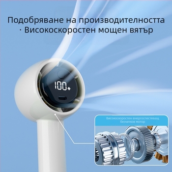 2024 нов цифров дисплей за външен преносим USB зареждане насилствен ураган мини вентилатор ръчен турбо вентилатор