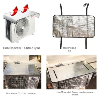 Нов външен капак на климатик, външен капак на машината, алуминиево фолио, топлоизолационно фолио, балончесто фолио, огнеупорно, дъждоустойчиво, слънцезащитно, енергоспестяващо покритие