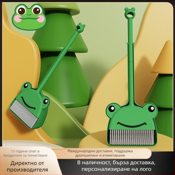 Комплект фабрични детски метли за прах, домакински детски метли за метене, лопата за боклук, играчка за детска градина, малка метла