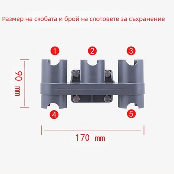 Подходящ за скоба за съхранение на всмукателна глава на прахосмукачка Dyson V6, стойка без отвори V7/V8, аксесоари без пирони с пет отвора V10/V11
