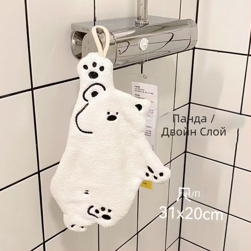 Кърпа за ръце с полярна мечка, панда, висяща, абсорбираща, тоалетна, абсорбираща, анимационна, сладка, трансгранична