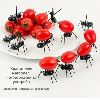 Трансграничен горещо продаван детски анимационен костюм с мравка и плодове, вилица за бенто, детска декорация с животни за закуски, вложка с плодове