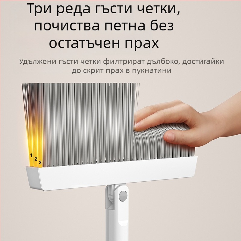 Метла, лопатка за боклук, комбинирана домакинска метла, незалепваща коса, сгъваема метла, голяма алуминиева сплав, лопата за боклук