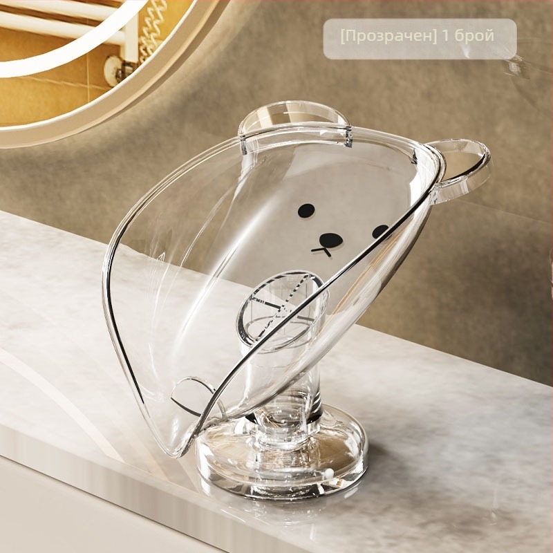 Кутия за сапун за отцеждане на плот, без перфоратор, домакинска лампа, луксозна вендуза, кутия за сапун в банята, поставка за сапун, поставка за съхранение в банята