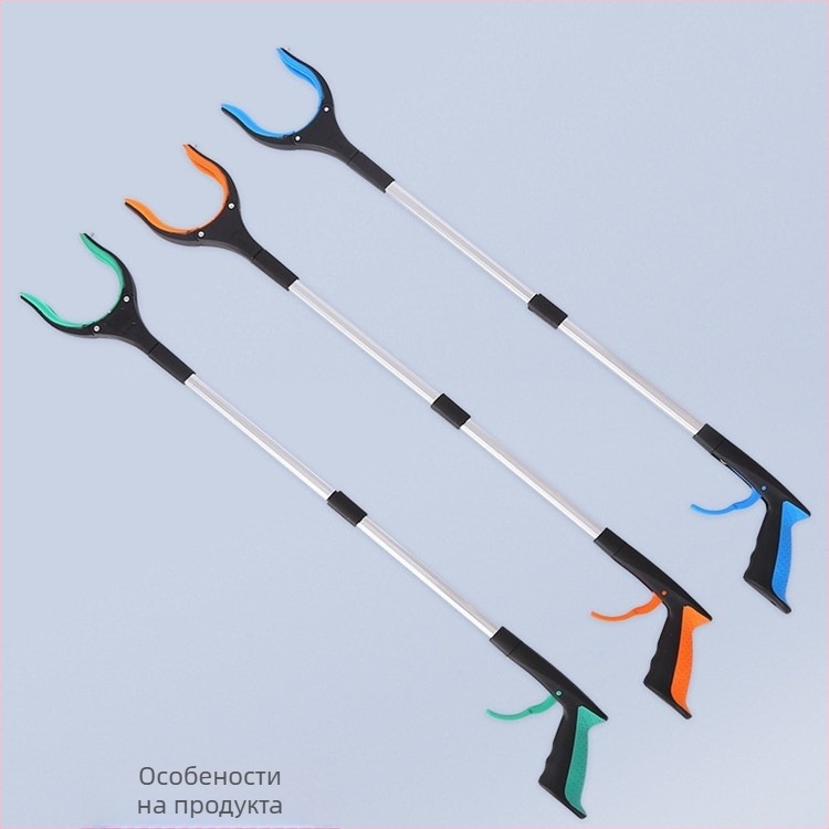 Сгъваема щипка за боклук от алуминиева сплав, трансгранична, санитарна щипка, санитарен инструмент за събиране на боклук, дълга щипка