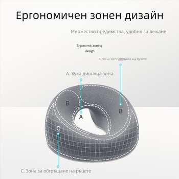 Трансгранична възглавница за салон за красота Amazon, козметично легло, специална възглавница, масажно легло, дупка за лице, постелка за лице с мемори пяна