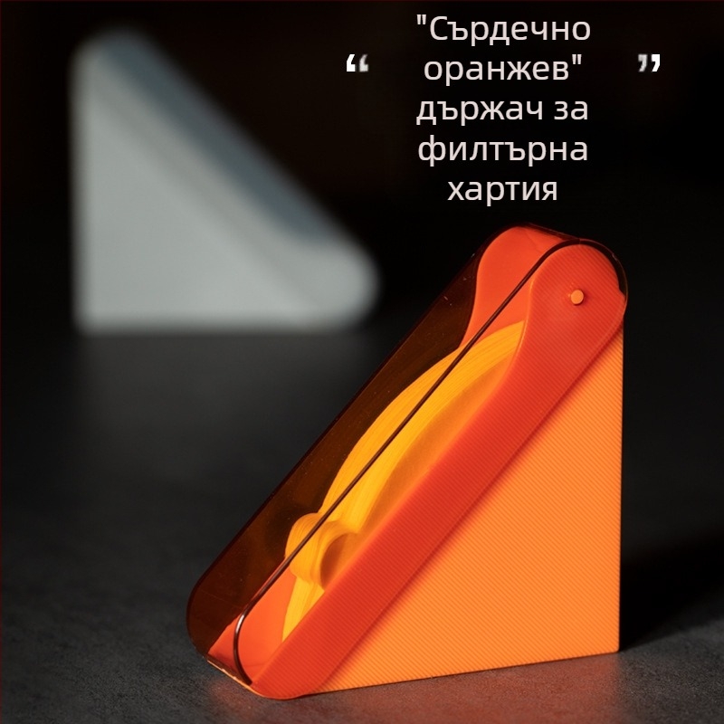 Безплатна доставка Акрилна прахоустойчива кутия за филтърна хартия за кафе, ръчно измита, кутия за съхранение, висящ държач за филтърна хартия за уши v60, ветрилообразна универсална