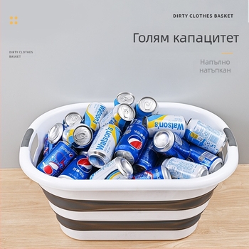 26L40L Сгъваем кош за мръсни дрехи Сгъваем мивка за вана Разни мивки Сгъваем кош за съхранение Домашно съхранение