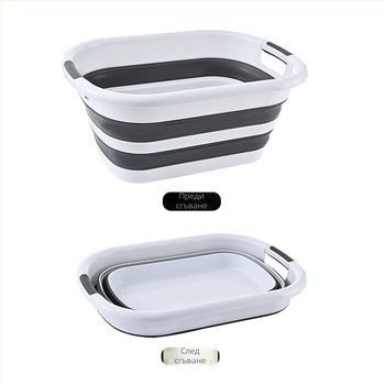 26L40L Сгъваем кош за мръсни дрехи Сгъваем мивка за вана Разни мивки Сгъваем кош за съхранение Домашно съхранение