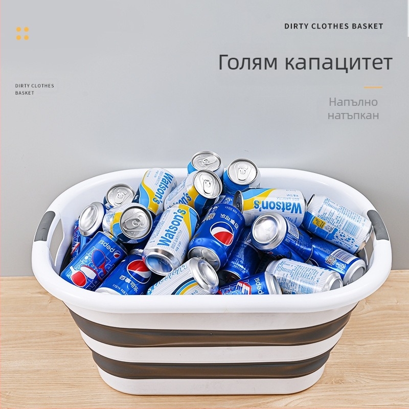 26L40L Сгъваем кош за мръсни дрехи Сгъваем мивка за вана Разни мивки Сгъваем кош за съхранение Домашно съхранение