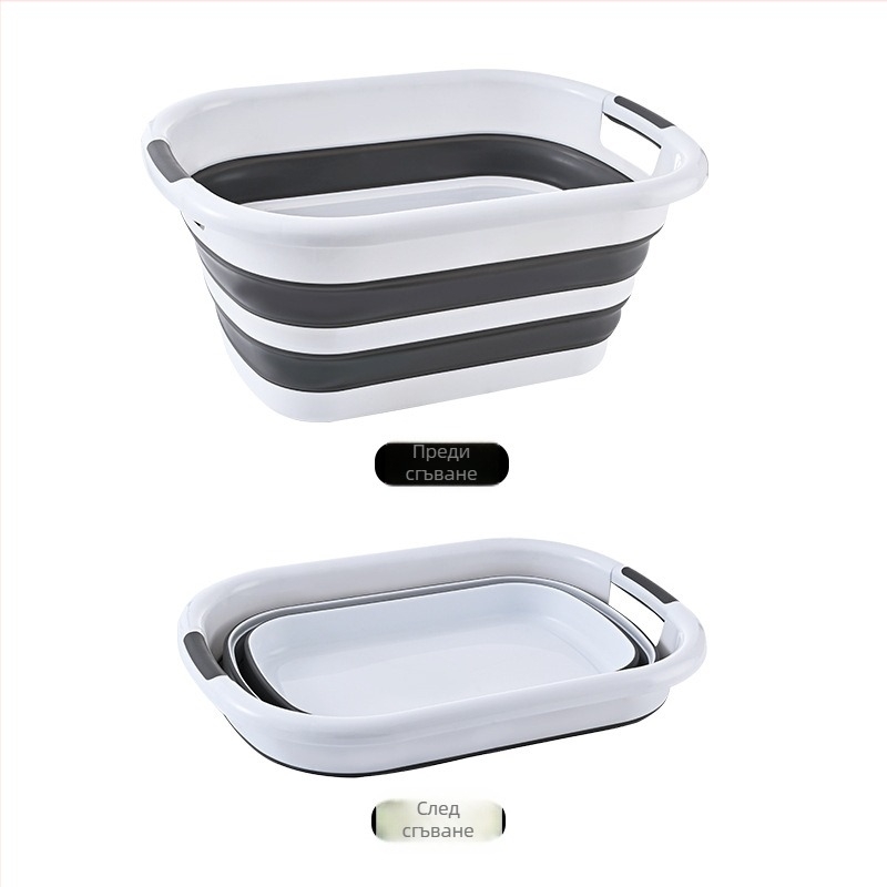 26L40L Сгъваем кош за мръсни дрехи Сгъваем мивка за вана Разни мивки Сгъваем кош за съхранение Домашно съхранение