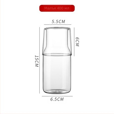 Стъклена кана за студена вода, комплект чайници за едно лице, кана за студена вода с голям капацитет, домакинска чаша за вряща студена вода
