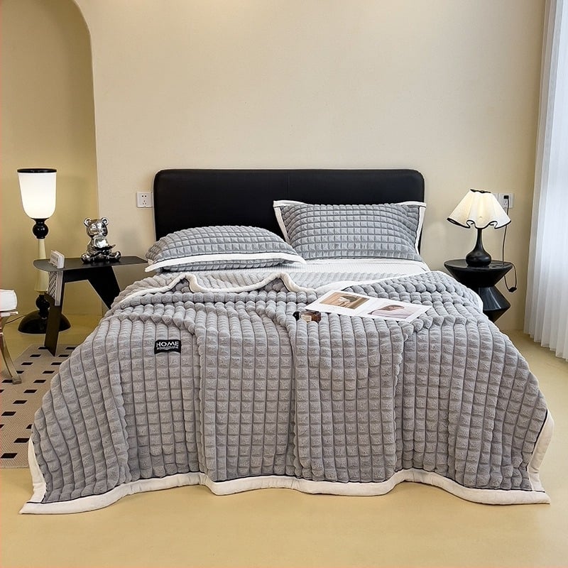 Трансгранично одеяло от висококачествен костенурка клас А, удебелено многофункционално двустранно одеяло от млечно кадифе, кадифено одеяло Beibei A