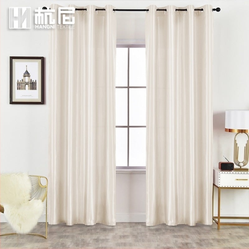 Специализирани двустранни гланцирани сатенени полузатъмняващи трансгранични завеси, тънки сатенени завеси с домашно покритие, завеси в чист цвят