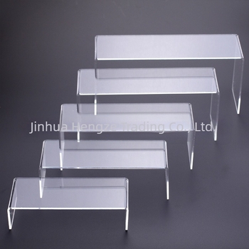 Акрилна прозрачна стойка за дисплей за обувки, стойка за дисплей за козметика, стойка за бижута, петслойна стойка за обувки, стълба за дисплей, реквизит