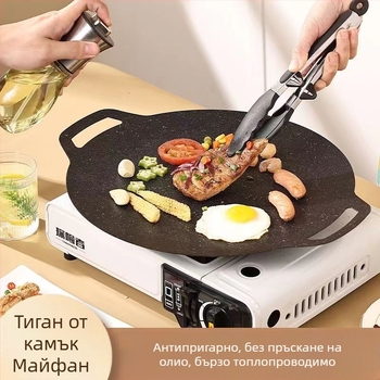 Тава за печене за открито къмпинг касетъчна печка корейска домакинска индукционна печка газова печка тиган за печене преносима плоча за пържене