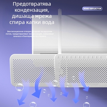 Дефлектор за вятър за климатик, цилиндричен вертикален климатик, висящ изход за въздух за климатик, дефлектор за вятър, ограничаване на артефакти