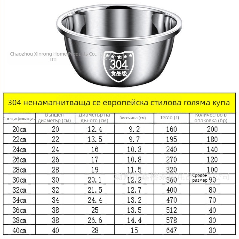 Мивка от неръждаема стомана 304 сгъстена и многофункционална мивка, мивка за зеленчуци, мивка за яйца, домакинска мивка за супа