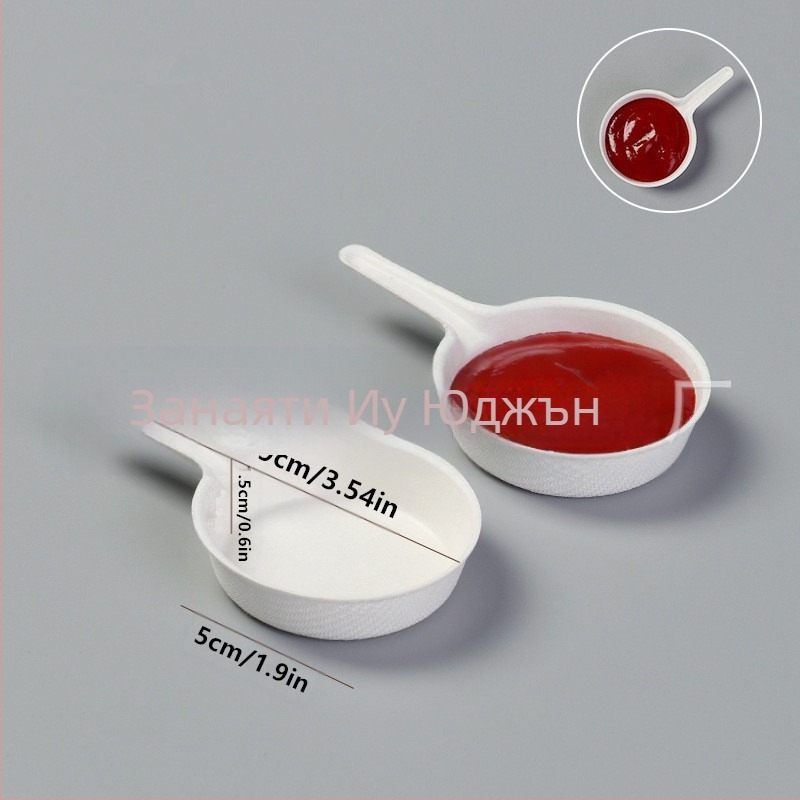 Биоразградима подправка за потапяне за еднократна употреба, вкус на сос, малка чиния, соев сос, чиния за еднократна употреба, търговска чиния за потапяне