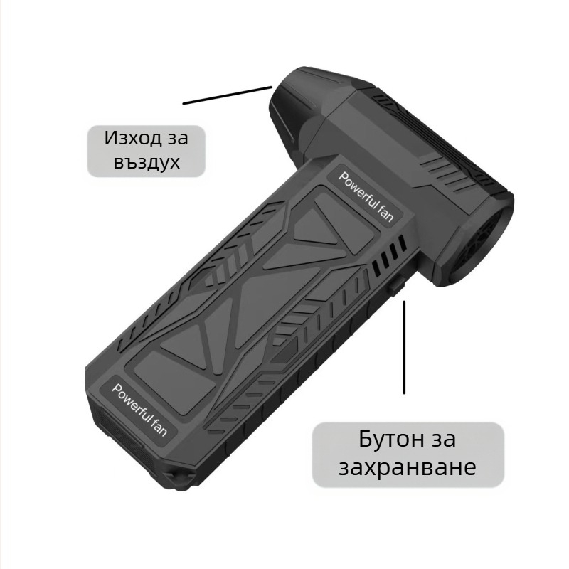 Безстепенен безжичен преносим ръчен сешоар с висока скорост и турбо вентилатор, зареждане с USB, за къмпинг, отстраняване на прах с помощта на горене