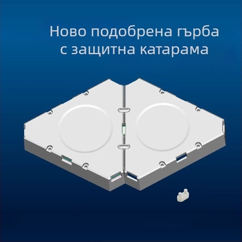 Триъгълна квантова лампа за електронни спортове, интелигентна лампа за улавяне на звук, триъгълна, нечетна светлинна дъска, RGB игра, DIY снаждане, LED