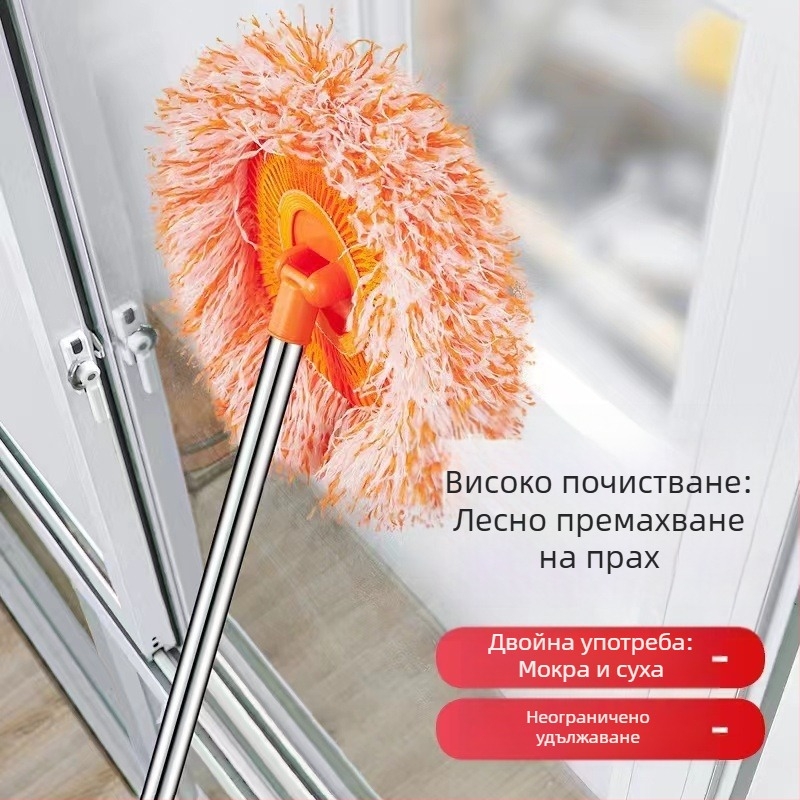 Моп за почистване на домакински прах от слънчоглед, моп за слънчоглед, телескопичен прът, производители на мопове за почистване на прах