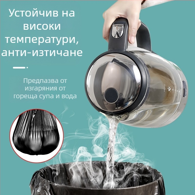 Голяма торба за боклук, голяма, дебела, не е лесна за счупване, преносима домакинска кухненска чанта, търговска жилетка, найлонова торба, партида