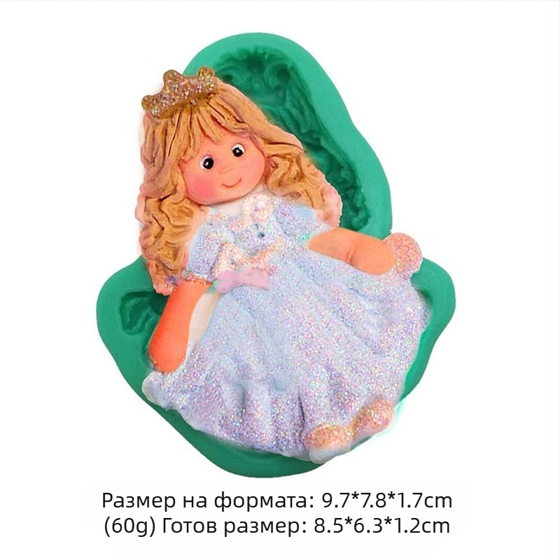 Силиконова форма за бебешки зайци „Флорална фея“ „Направи си сам“ ръчно изработена форма за декорация на торта от фондан.