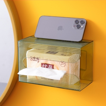 Лека луксозна кутия за кърпички, монтирана на стена, без перфоратор, домакинска баня, съхранение на кърпи за лице, извличане на тоалетна хартия, кухненска обърната закачалка