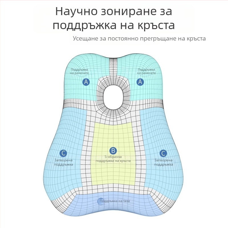 Възглавница за лумбална опора за кола, възглавница за облегалка за офис стол, възглавница за облегалка за заседнал лумбален стол, възглавница за лумбална опора за седалка
