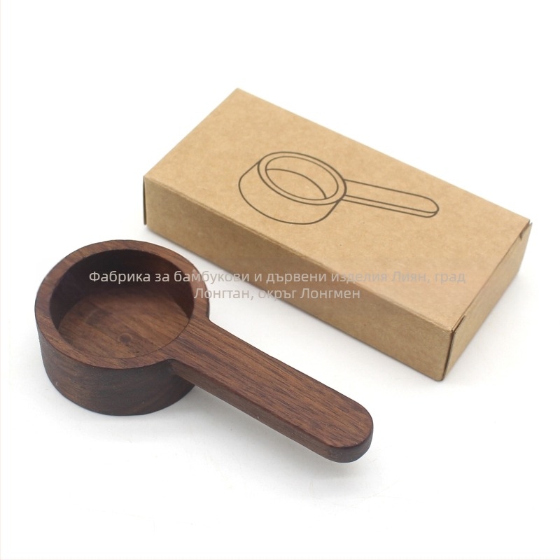 Дървена мерителна лъжица от черен орех, масивна дървесина с къса дръжка, лъжица за кафе от бук, кафе на прах, количествена лъжица за плодов прах, лъжица за подправки на едро