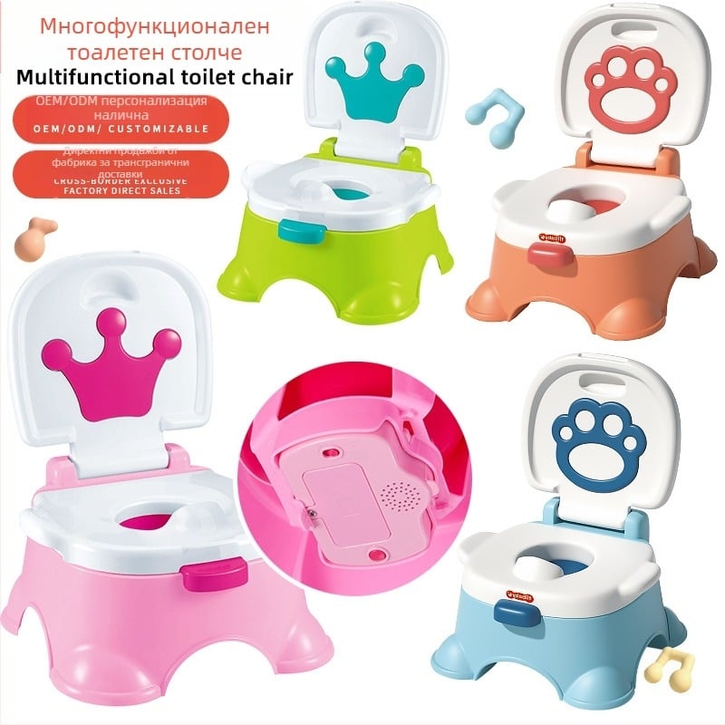 Детско гърне CrossBorder, Музикално гърне за жени, Малка тоалетна за бебета, Гърне за бебета момчета, Писоар