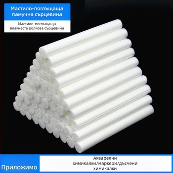 Фабрично производство на едро от влакна ролка сърцевина химикалка памучна сърцевина акварелна химикалка бяла дъска маркер химикалка абсорбираща мастило памучна сърцевина