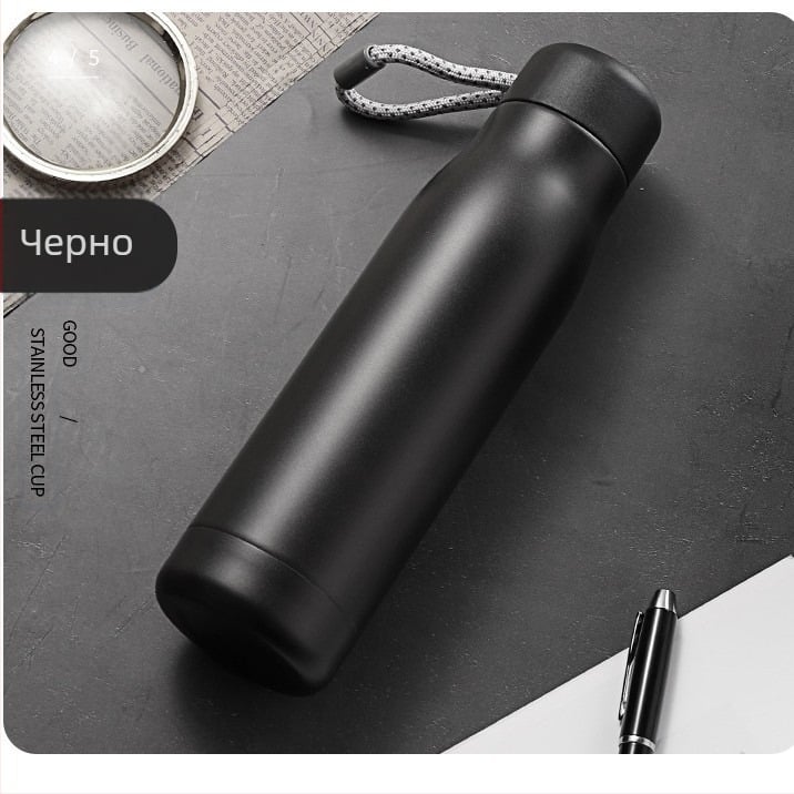 Трансгранична термо чаша от неръждаема стомана в американски стил с малка уста, слинг чаша, матирано покритие, спортна чаша за открито, рицарска чаша, подаръчна рекламна чаша