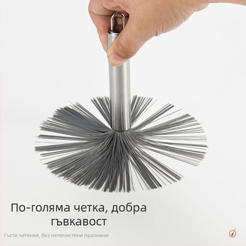 Четка за тенджера от неръждаема стомана с дълга дръжка, кухненска удължена четка за миене на тенджери, дезинфекцираща четка за почистване