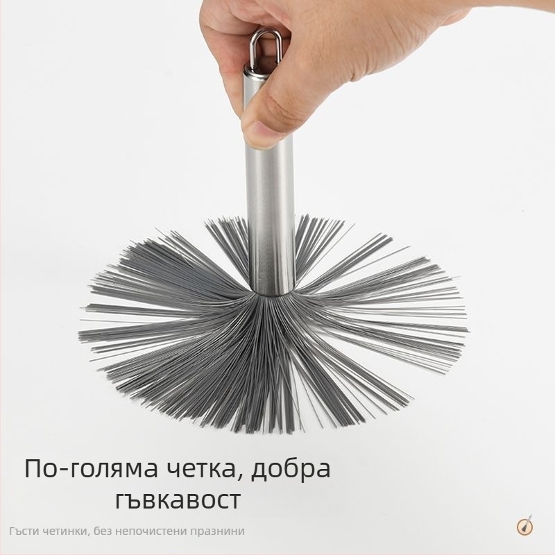 Четка за тенджера от неръждаема стомана с дълга дръжка, кухненска удължена четка за миене на тенджери, дезинфекцираща четка за почистване