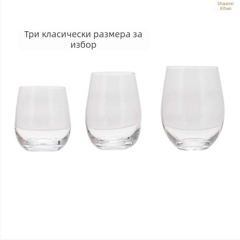 Стъклена чаша за червено вино с форма на яйце, без захващане, ароматерапия, чаша за свещ с форма на яйце, 16 oz, галванизирана, боядисана със спрей, прозрачна стъклена чаша за яйце