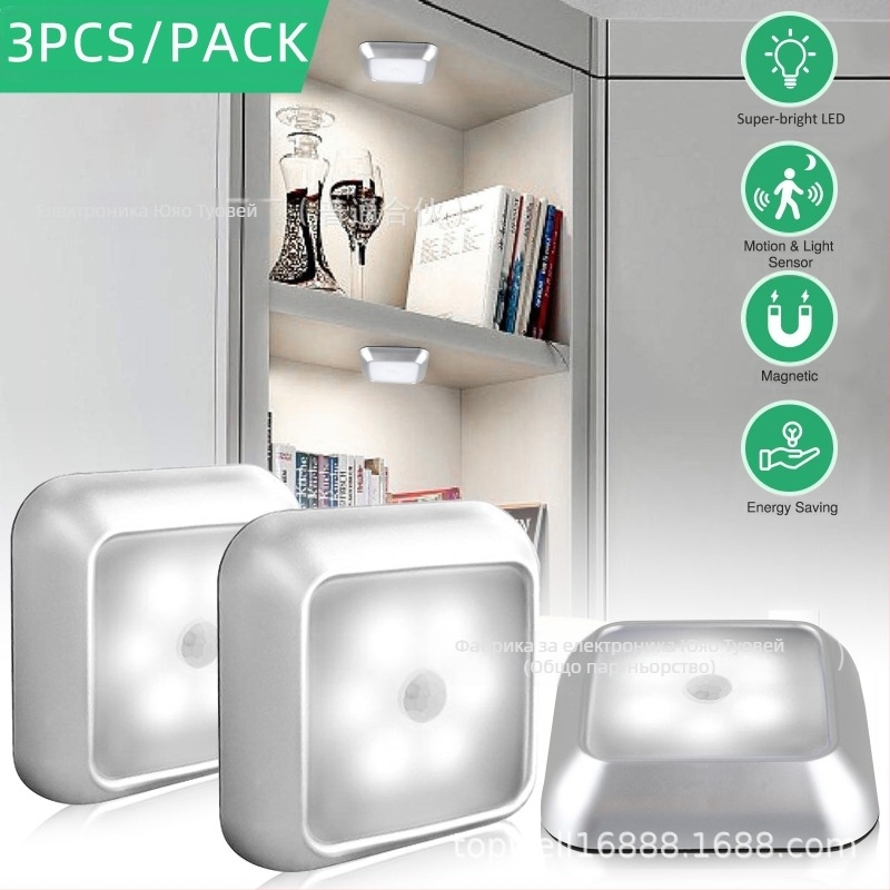 Креативна патентна нощна лампа, магнитна инфрачервена индукционна светлина за човешкото тяло, нова странна стъпаловидна безопасност в коридора, интелигентна индукционна светлина