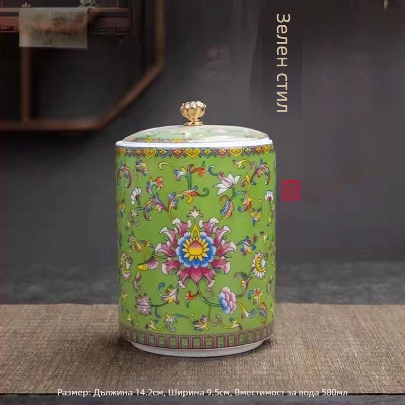 Директна доставка от фабрика, емайлирани цветни кутии за чай, керамични малки домакински запечатани кутии, кутии за съхранение на чай в стил дворец, подаръчни малки кутии за чай