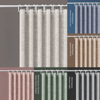 Директна доставка от фабрика през граница, 230 г удебелена имитация на лен, завеса за душ, водоустойчива и устойчива на мухъл, полиестерна кърпа, готова за употреба в банята