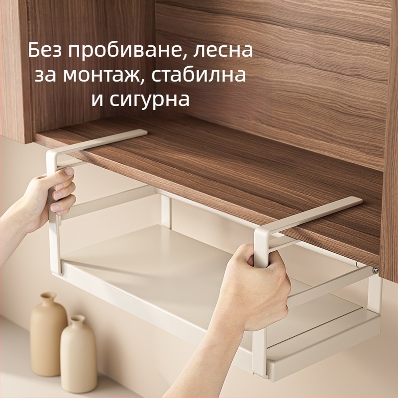 Прибиращ се кухненски шкаф за съхранение на подправки, шкаф за артефакти, многослоен висящ шкаф за кошници, висящ шкаф, висящ рафт
